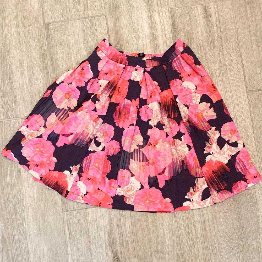 Cynthia Rowley pink floral skirt - Picture 1 of 7